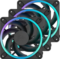 Fractal Design Momentum 120mm PWM ARGB blæser (3-pakke, sort)