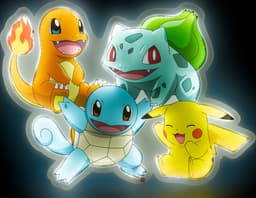 Teknofun Pokémon Starters Group Neon væglampe
