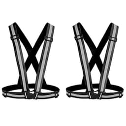 Reflekterende sikkerhetsbånd 2-pakning - 5x1,5 cm Sort