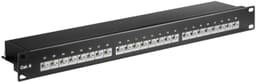 CAT 6 19-tommers (48,3 cm) patchpanel, 24 porter (1 HE)