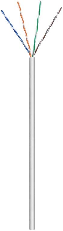 CAT 6 nätverkskabel, U/UTP, grå