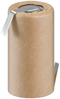 Sub-C, 1500 mAh, loddehale (Z) genopladeligt batteri, 1 stk. uudpakket