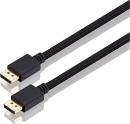 Sandstrøm DisplayPort 1.4 flätad kabel (1m)