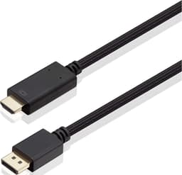 Sandstrøm DisplayPort till HDMI 1.4 flätad kabel (1m)