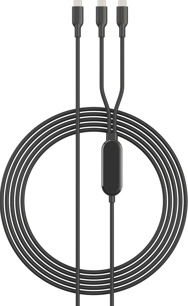 Sandstrom 140W 2-i-1 USB-C-kabel (2m)