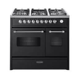 Cuore - Gasskomfur 90 cm (2 ovne) (Sort/Børstet stål)