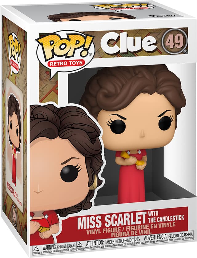 Pop! Vinyl - Retro Toys: Clue Miss Scarlet w/ Candlestick (51452)