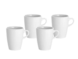 Pillivuyt Plissé Mug 27 cl 4 pcs White