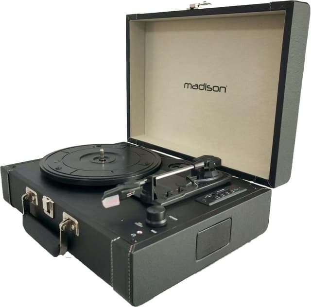Madison Vintage Skivspelare m. Bluetooth (Svart)