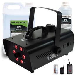 Marconi 1200W 6 LED Røgmaskine Bundle
