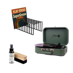 Studio 57 Mellow Skivspelare (Grön) Paket