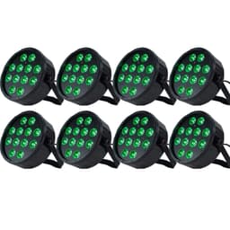 Marconi Polaris 12x12W RGBW Parlampe 8 st. Bundle