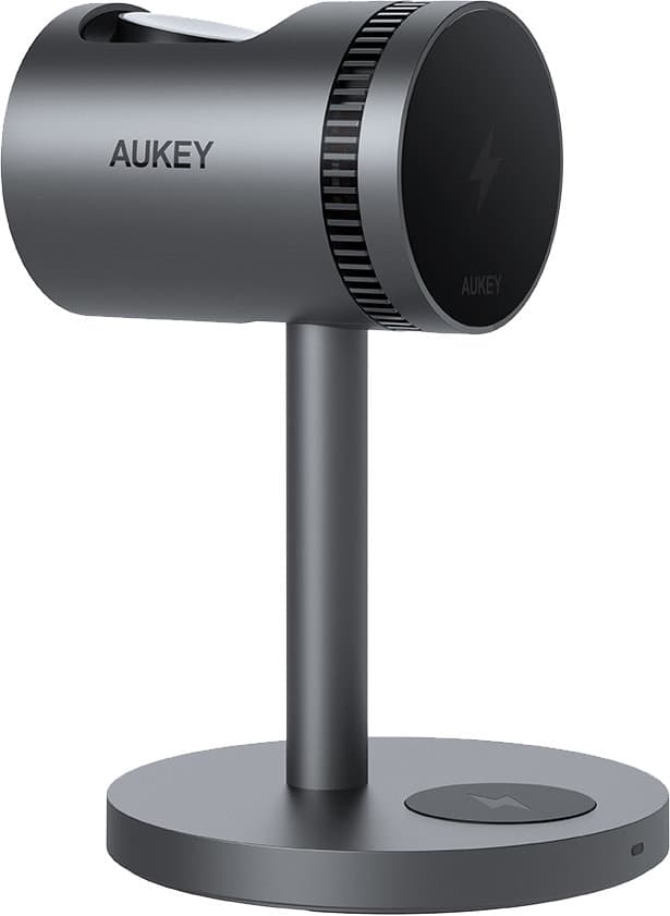 Aukey 3-i-1 trådløs oplader (grå)