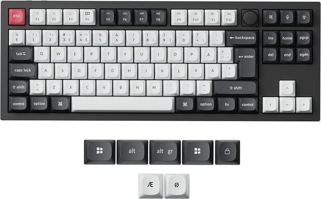 Keychron Q3 HE trådløst gaming-tastatur (sort)