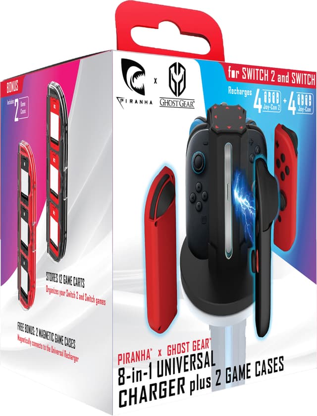 Piranha x GhostGear Nintendo Switch 1/2 Joy-Cons laddare