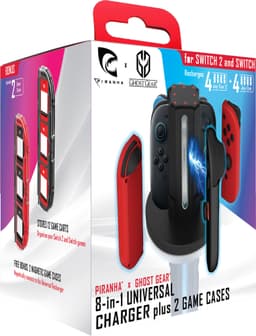 Piranha x GhostGear Nintendo Switch 1/2 Joy-Cons laddare