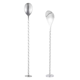 Teardrop Bar Spoon Set (20.5cm & 25.5cm) - Cocktail Mikseskjeer i Rustfritt Stål