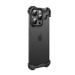 iPhone 15ProMax -yhteensopiva musta titaani kulmasuojakuori, iskunkestävä ja reunaton suoja iPhone 15 Pro Max