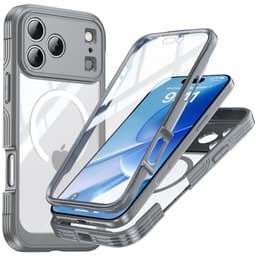 Grått 9H Glass Tri-Proof Telefondeksel Kompatibelt med iPhone 17 Pro Max