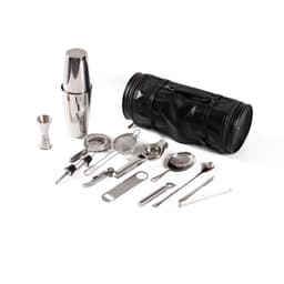 14-delt cocktailshakersett, stangverktøy i rustfritt stål med oppbevaringspose