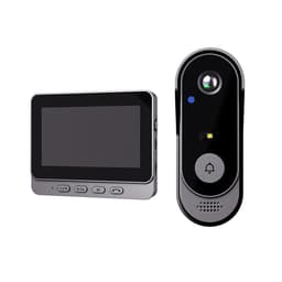 Älykäs vedenpitävä video-ovikello sisänäytöllä, äänenvaihtimella, HD-yönäöllä ja pilvitallennuksella