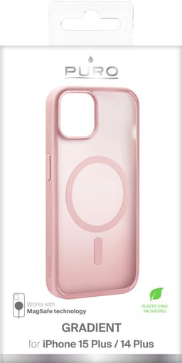 iPhone 15 Plus cover GRADIENT, pink