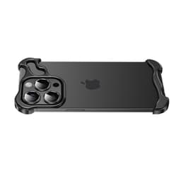 iPhone 15Plus -yhteensopiva musta titaani kulmasuojakuori, iskunkestävä ja kehyksetön iPhone 15 Plus