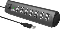 Logik 7-porttinen USB-keskitin (musta)