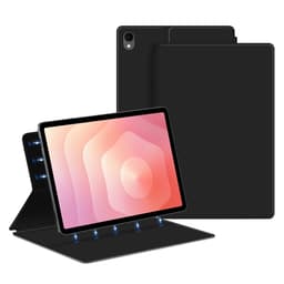 SKALO Samsung Galaxy Tab S11 Magnetic Fold PU-Nahka Suojakuori - Musta