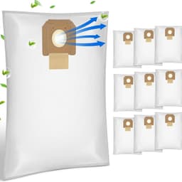 10 kpl pölynimurin pölypusseja, jotka ovat yhteensopivia Bosch 2607432037 GAS35 -mallien kanssa