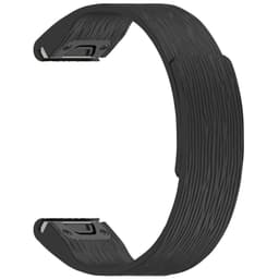 20/22/26mm Hurtigutløsende Magnetisk Silikonklokkereim kompatibel med Garmin Multi-Models Sort 26 mm
