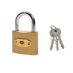 50 mm:n yksittäinen avoin rautalukko ristiavainilla (3 avainta mukana)