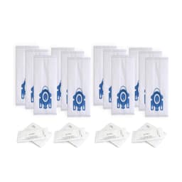 12-Pack Dammsugarpåsar med 4 Filterset Kompatibla med Miele GN-serien