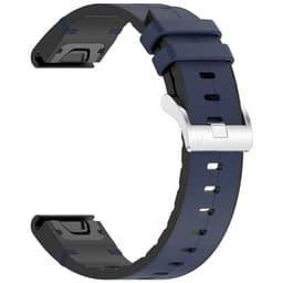 Klokkereim for Garmin Smartklokke Blå 26 mm Silikonstropp med skinnoverlegg