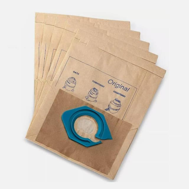 5-Pack Mikrofiber Pappersdammsugarpåsar - Ljusbrun, För Nilfisk GA70/G