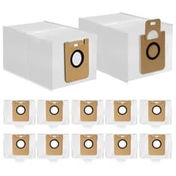 12-pakning støvsugerposer kompatibel med Dreame D10 Plus RLS3D - 3L erstatningssett