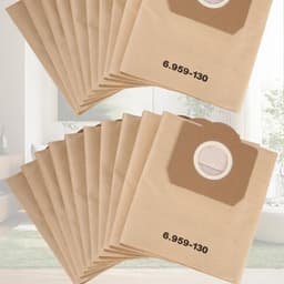 10-Pak Papirstøvsugerposer kompatible med Karcher WD2 Premium, MV2, WD 2.200 - WD 2.550-serien