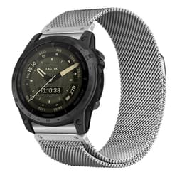 Milanese Magnetisk Metallreim Kompatibel med Garmin Fenix 8/965/Tactix 8 Sølv 20 mm
