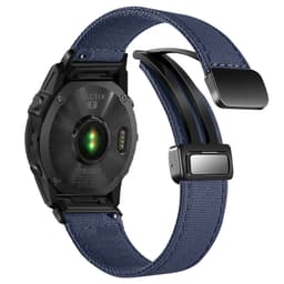 Nylonkangasranneke Garmin Fenix 7X/6X -kelloon Sininen 22 mm