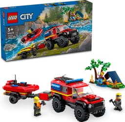 LEGO City Firehjulsdrevet brannbil med redningsbåt 60412