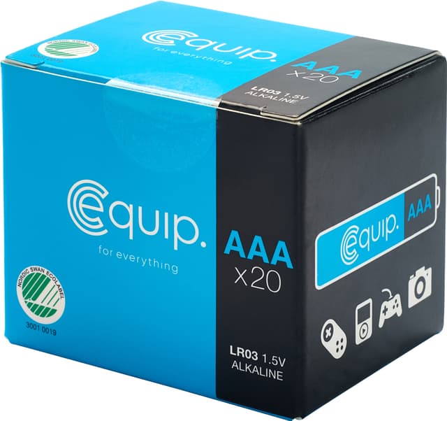 Equip AAA batteripakke (20-pak)