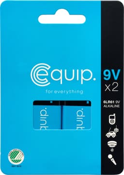 Udstyr 6LR61-PP3 9V batteripakke (2-pak)