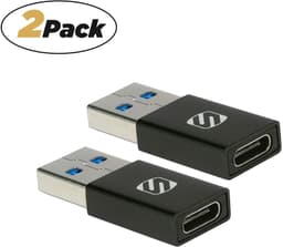 USB-C til USB-A adapter (2 stk) - sort