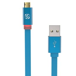 Flatout ladekabel Micro USB stik 93 cm - blå