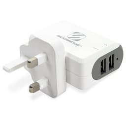 Strikebase dobbel USB væg lader - UK - hvid