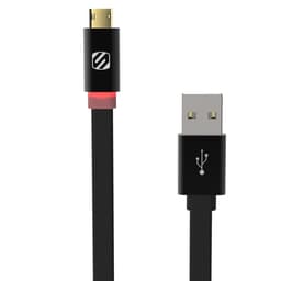 Flatout ladekabel Micro USB stik 25 cm - sort