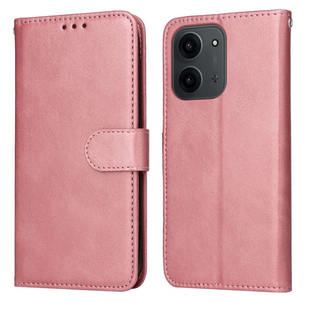 SKALO Xiaomi Redmi 15C (173mm) PU-læder Flip Cover - Pink