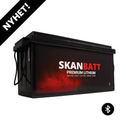 SKANBATT Premium Lithium - 24V 100Ah 100A BMS - 502x186x242mm - Bluetooth - 8 Års garanti