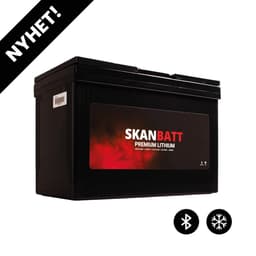 SKANBATT Premium Lithium - 24V 50Ah 50A BMS - 307x172x215mm - Bluetooth - Heat - 8 Års garanti