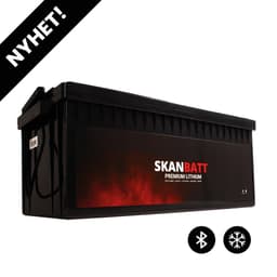 SKANBATT Premium Lithium - 12V 300Ah 200A BMS - 523x269x218mm - Bluetooth - Heat - 8 Års garanti